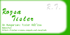 rozsa tisler business card